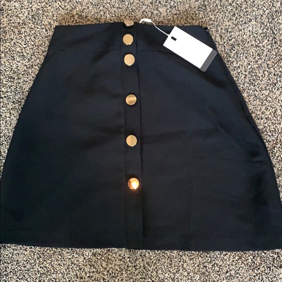 Endless Rose midi length skirt w/ gold hardware. - Picture 2 of 3